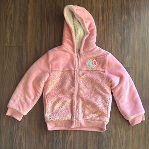 Disney Pink Kids Hoodie with Embroidered Design